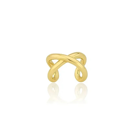 PIERCING FAKE X LISO B. OURO 18K
