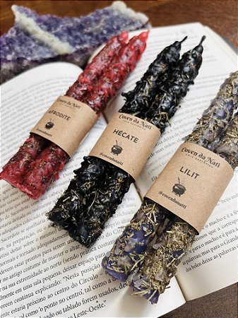 6 Velas Ritualísticas - Lilit, Hécate e Afrodite