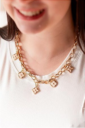 Colar Fortune Off White ou Preto