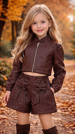 CONJUNTO COURO FAKE LAÇO