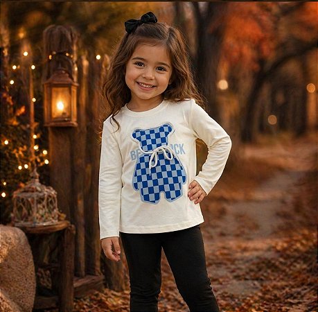 BLUSA PERUANA DETALHE URSO