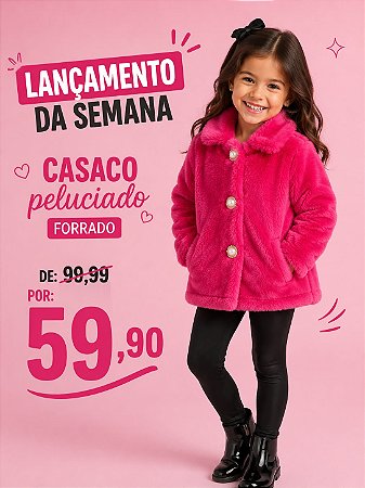 CASACO PELINHO ANALU 2 AO 10