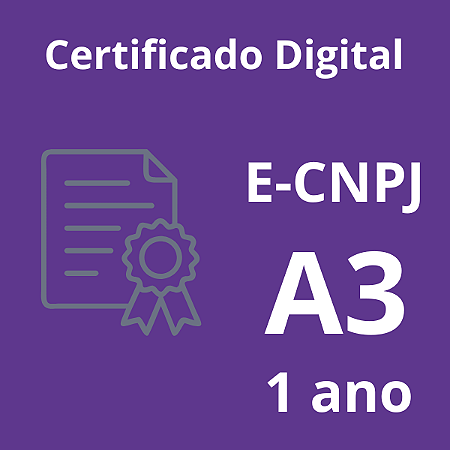 e-CNPJ | A3 - 1 Ano | Video Conferência