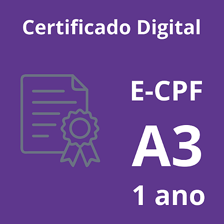 e-CPF | A3 1 Ano | Video Conferência