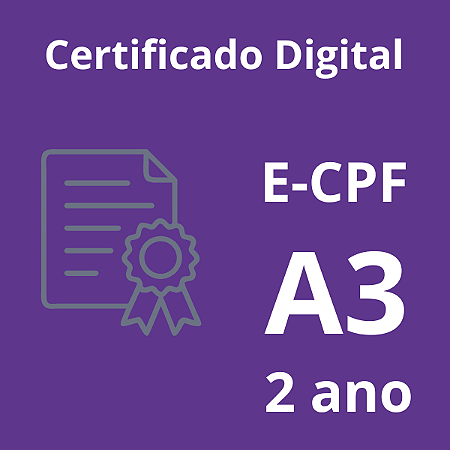 e-CPF | A3 2 Ano | Video Conferência