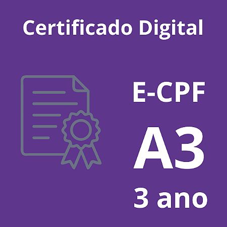 e-CPF | A3 3 Ano | Video Conferência