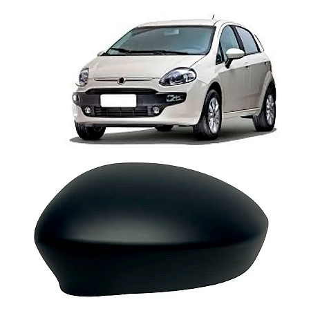 Capa Retrovisor Punto Linea 2008 Até 2017 Preto S/Pisca