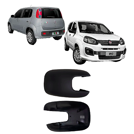 Par Capa Retrovisor Uno Way Vivace 2010 Até 2018 Preto