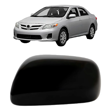 Capa Retrovisor Corolla 2008 Até 2013 Etios 2012 Até 2014 Preto