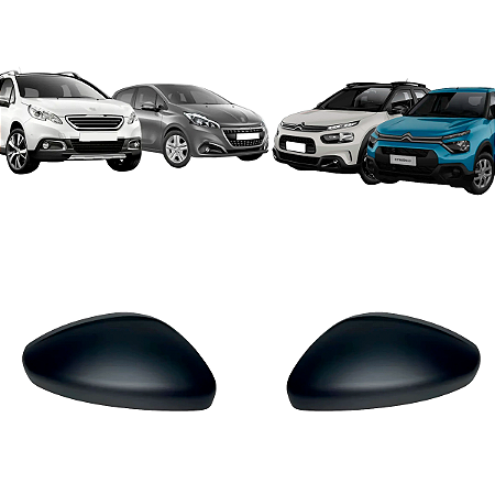 Par Capa Retrovisor Peugeot 208 2013 A 2024 2008 2015 A 2024 Citroen C4 Cactus 2018 A 2024 C3 Aircross 2015 A 2021