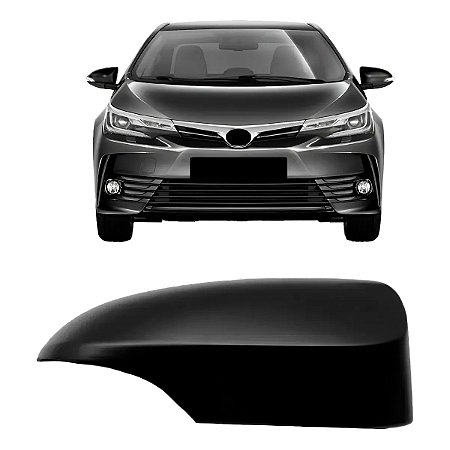 Capa Retrovisor Corolla 2014 2015 2016 2017 Preto Fosco C/ Pisca