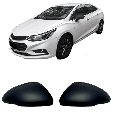 Par Capa Retrovisor Cruze 2017 2018 2019 2020 2021 Preto Fosco C/Pisca