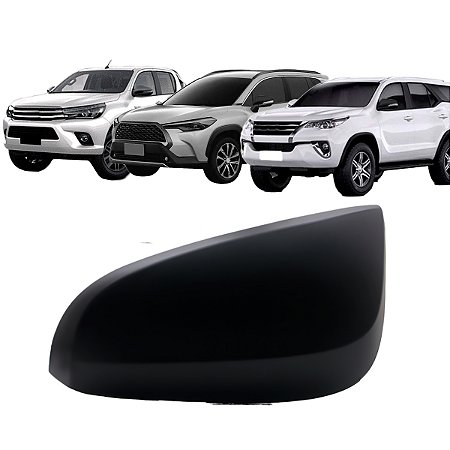 Capa Retrovisor Hilux 2016 2017 2018 2019 2020 2021 Preto Fosco S/Pisca