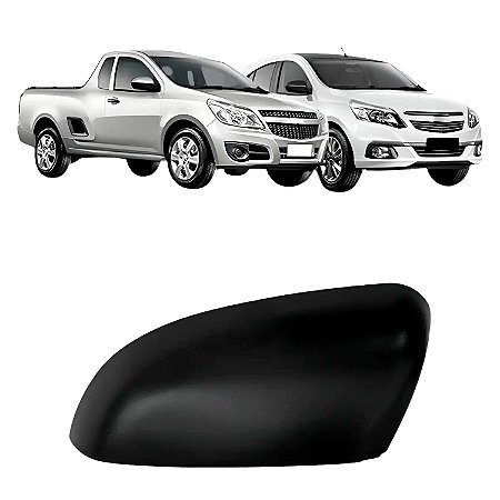 Capa Retrovisor Agile 2009 Até 2016 Montana 2011 Até 2021 Preto Fosco