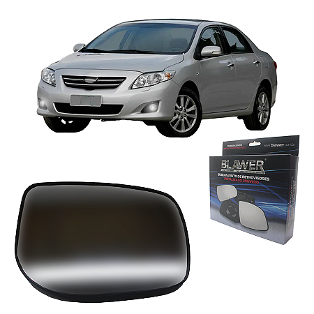 Lente Retrovisor Corolla 2008 Até 2014 Convexo C/Base