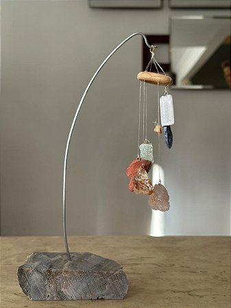 Sino de Mesa com Pedras Naturais