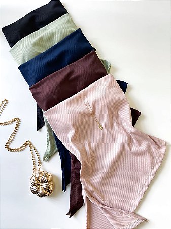 Blusa em Ribana sem Alça Assimétrica Anieli Ref. 1894