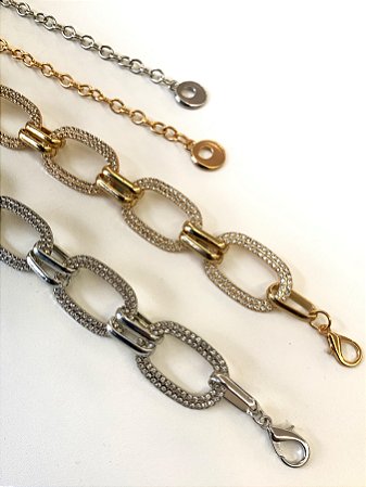 Cinto Corrente Argola com Strass Ref. 1063