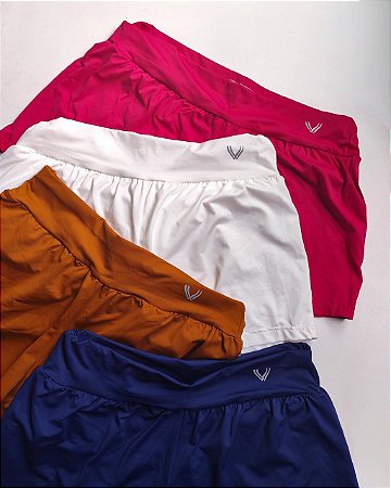 Short duplo fitness na poliamida