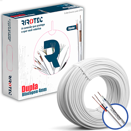 Cabo Coaxial 4 mm + Bipolar 26 AWG Rirotec