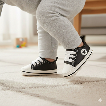 Tênis Star Bebê Mania Casual Conforto Preto