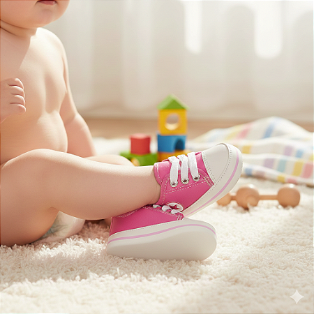 Tênis Bebê Mania Menina Casual Conforto Pink