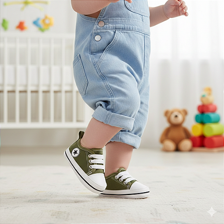 Tênis Bebê Mania Menina Casual Conforto Verde