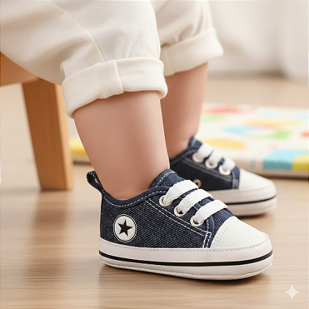 Tênis Bebê Mania Menina Casual Conforto Jeans