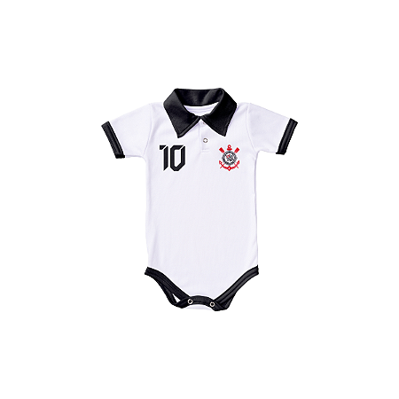 Body Polo Bebê Corinthians Nº 10 | Torcida Baby | Bebê Mania
