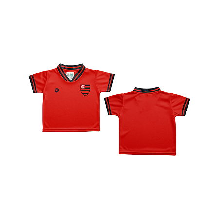 Camiseta Bebê Flamengo Oficial Torcida Baby Vermelha Infantil