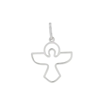 Pingente Dívino Espírito Santo de ouro branco 18k