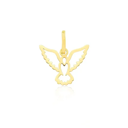 Pingente Divino Espírito Santo ouro 18k delicado