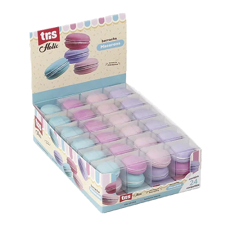 Borracha Macaron Holic Docinhos – Cores Sortidas Conjuntos C/ 2 Cada – Tris