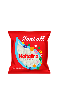 NAFTALINA EM BOLAS - Sani All - 40g