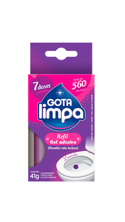 GEL ADESIVO LAVANDA (aplicador + refil) - Gota Limpa - 41g