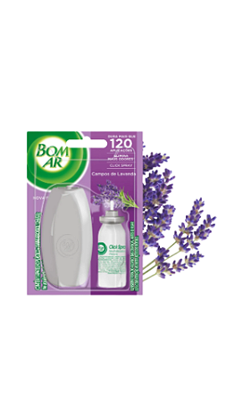 CLICK SPRAY CAMPOS DE LAVANDA (aparelho + refil) - Bom ar - 12mL