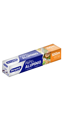 PAPEL ALUMÍNIO - Bompack - 30cm X 100m