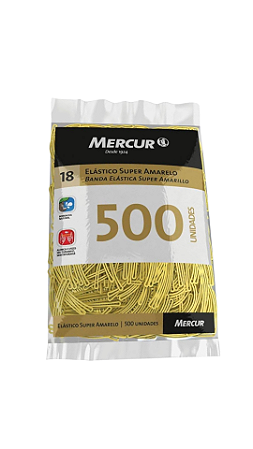 ELÁSTICO AMARELO - Mercur - 500 unidades