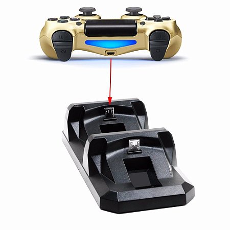 Carregador duplo usb para controle de ps4, acessórios de carregamento, suporte p