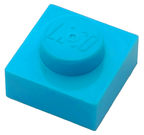 LEGO® Plate 1x1 - NOVO - Original - cod 3024 - Medium Azure