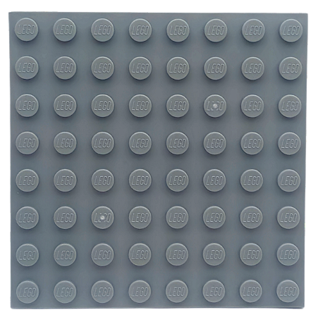 LEGO® Plate 8x8 - Light Bluish Gray - NOVO - Original