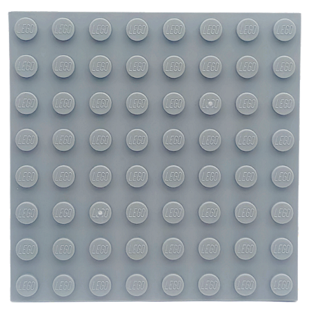 LEGO® Plate 8 x 8 - Light Bluish Gray - NOVO - Original - PB00011