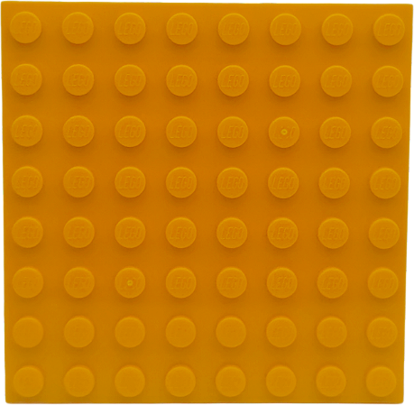 LEGO® Plate 8 x 8 - Bright Light Orange - NOVO - Original