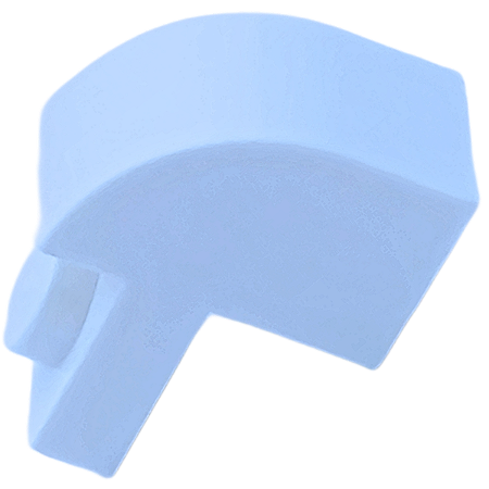 LEGO® Slope, Curved 2 x 1 x 1 1/3 - White - NOVO - Original