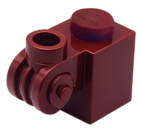 LEGO® Brick, Modified 1 x 1 with Scroll - NOVO - Original - cod 20310 - Reddish Brown