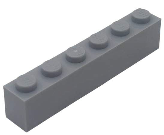 LEGO® Brick 1 x 6 - NOVO - Original - cod 3009 - Light Bluish Gray