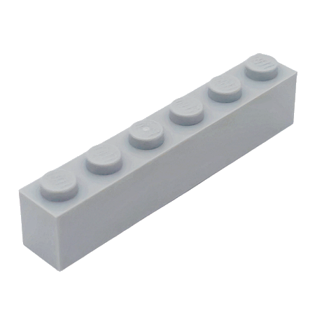 LEGO® Brick 1 x 6 - Light Bluish Gray - NOVO - Original - PB00022