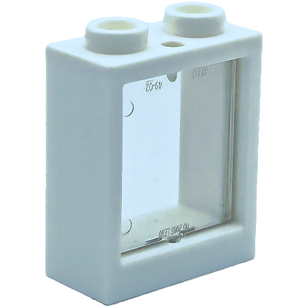 LEGO® Janela 1 x 2 x 2 - com virdro transclear - White - NOVO - Original - PB00035