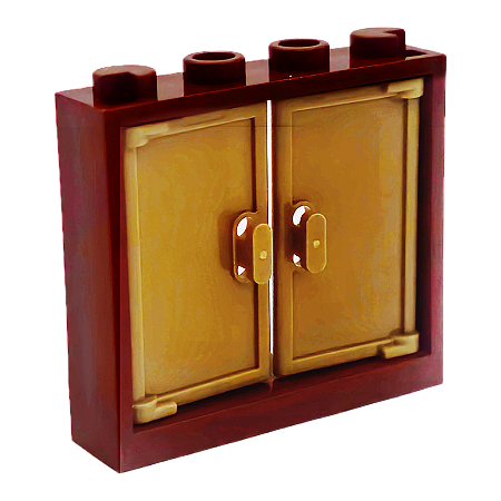 LEGO® Ármario-Janela - Dark TAN + Reddish Brown - NOVO - Original - PB00052