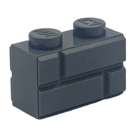 LEGO® Brick Masonry 1 x 2 - Dark Bluish Gray - NOVO - Original - PB00058